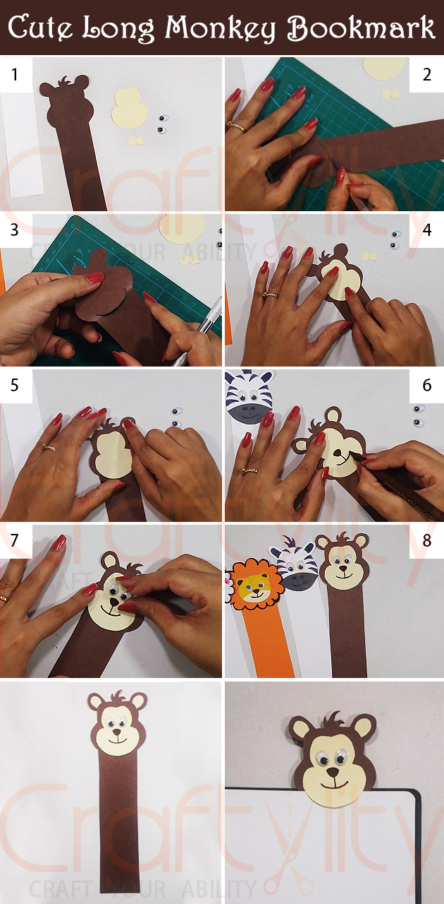 Cute Monkey Bookmark