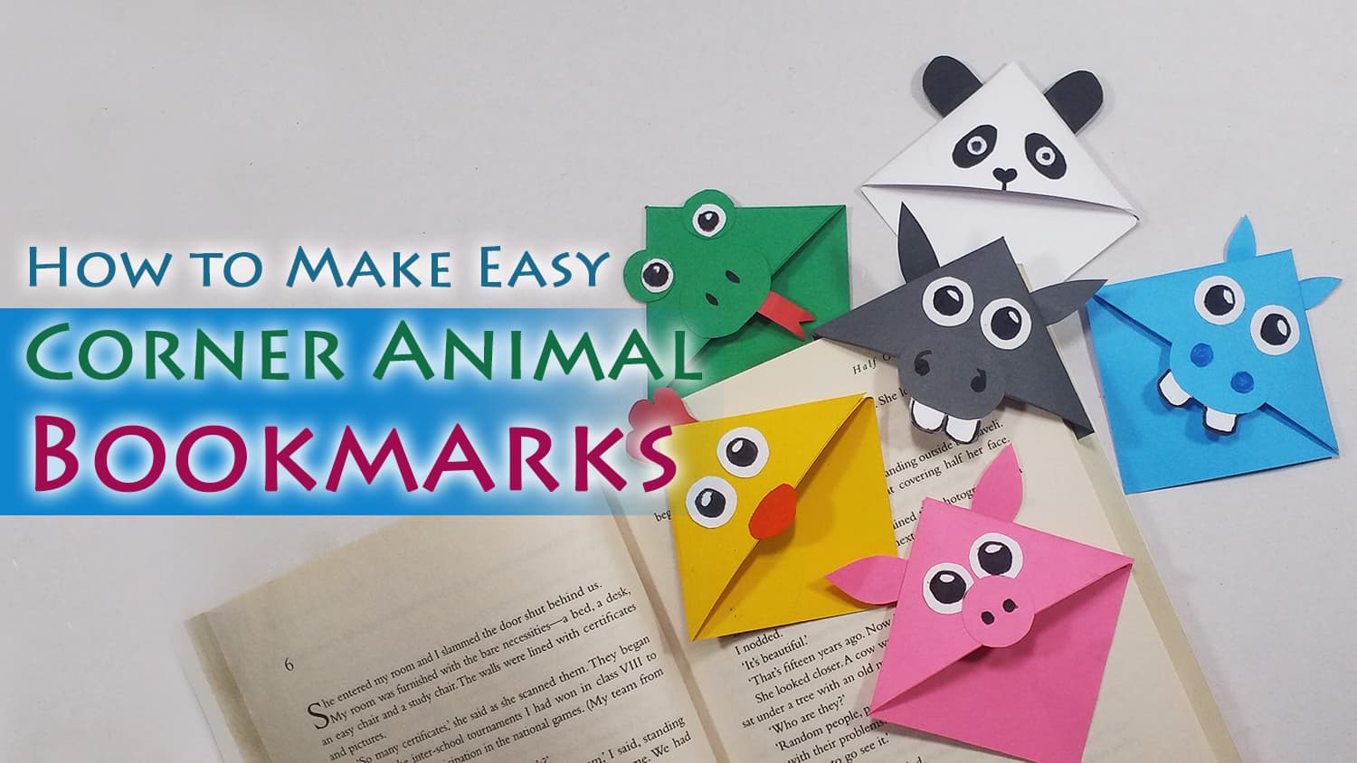 How To Make Cute Animal Corner Bookmarks Craftylity