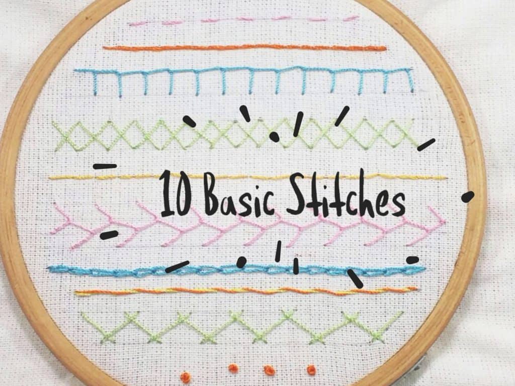 10 Basic Hand Embroidery Stitches for Beginners - Craftylity
