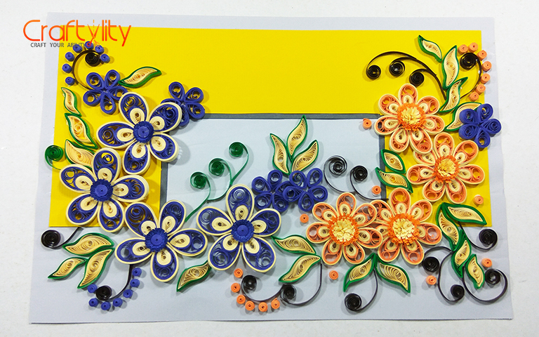 Quilling Floral card - Craftylity