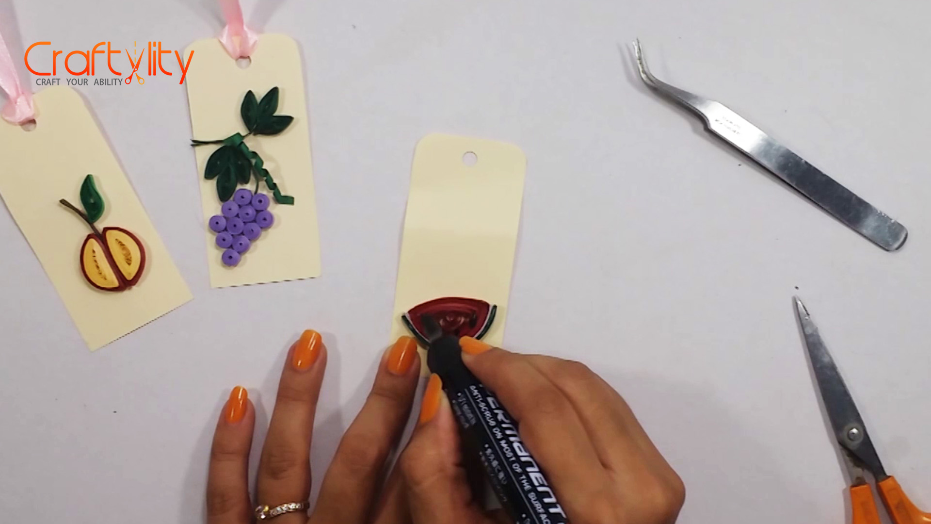 Paper Quilling Fruit Tags- Craftylity