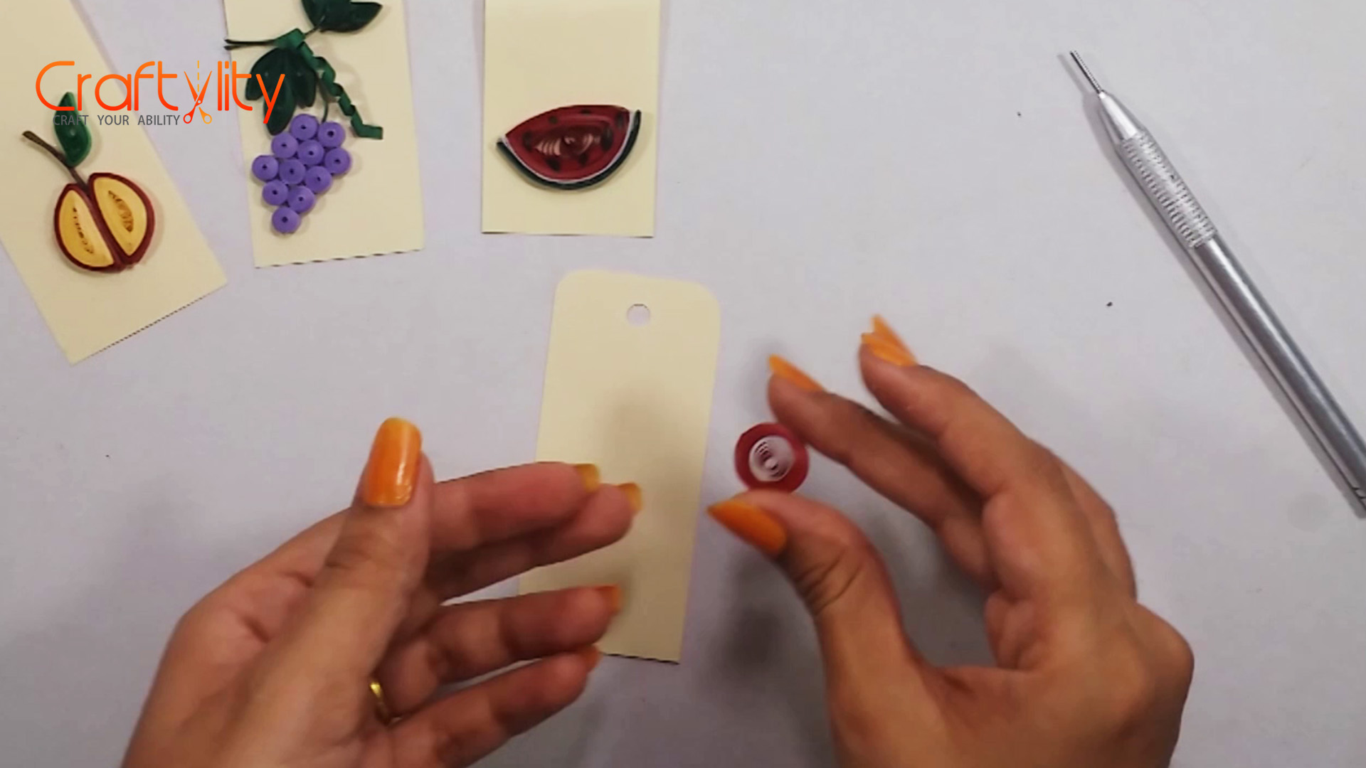 Paper Quilling Fruit Tags- Craftylity
