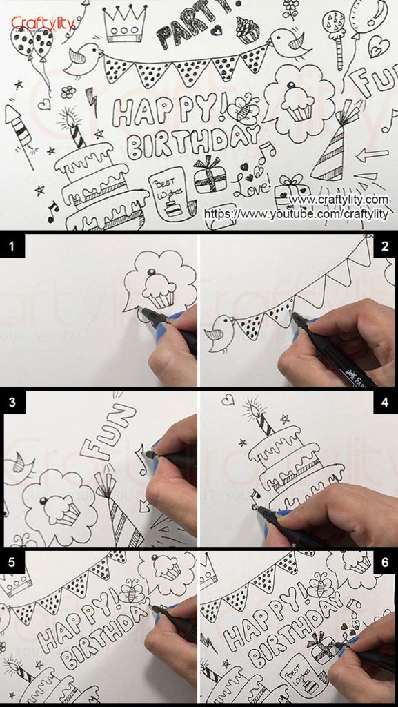 Birthday Doodle - Craftylity