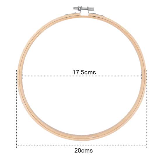 how to measure embroidery hoop