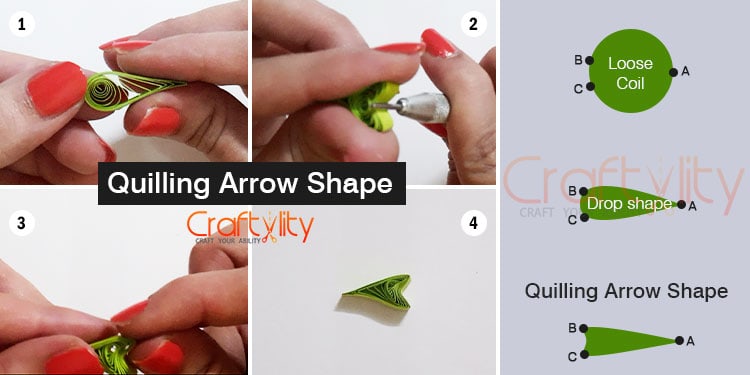 quilling arrow shape