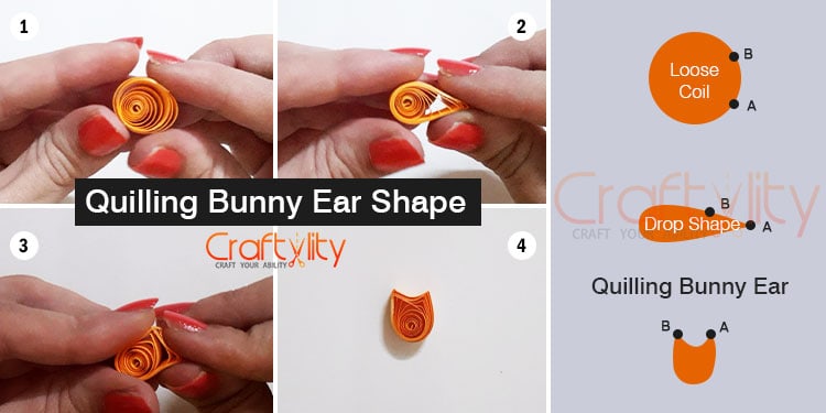 quilling bunny ear shape