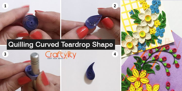 Quilling Curved Teardrop
