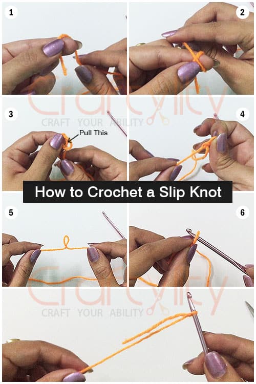 crochet slip knot