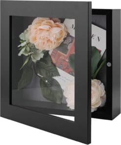 Golden State Art 8x8 Shadow Box Frame (2-Inch Deep) – Black Display Case